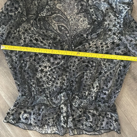 Zadig & Voltaire Tuya Star Pattern Ruffle Sleeve Blouse Top Women’s Size L Large - Picture 9 of 10
